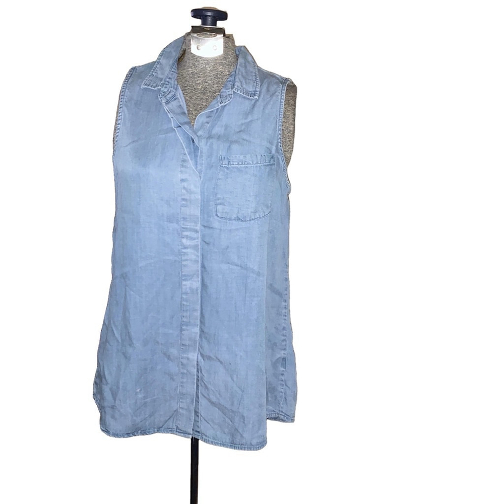 Medium Lovestitch jean look Shirt, M, Blue